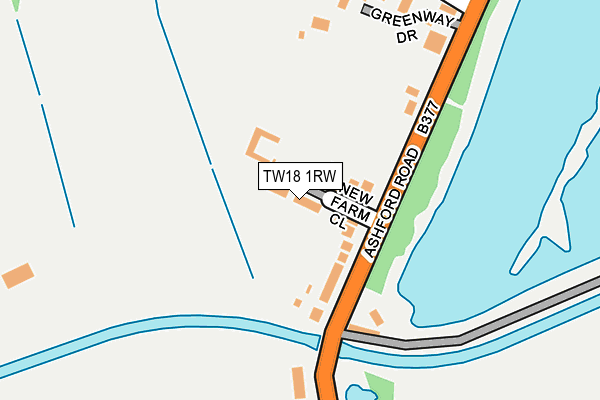 TW18 1RW map - OS OpenMap – Local (Ordnance Survey)