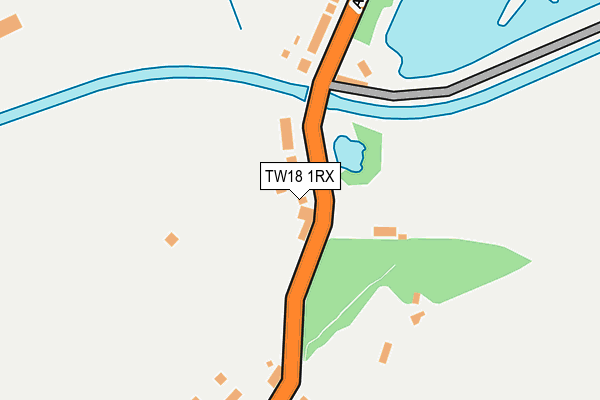 TW18 1RX map - OS OpenMap – Local (Ordnance Survey)