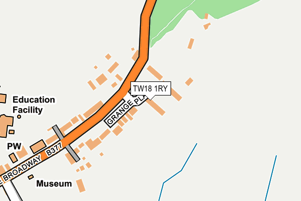 TW18 1RY map - OS OpenMap – Local (Ordnance Survey)