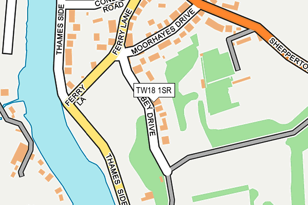 TW18 1SR map - OS OpenMap – Local (Ordnance Survey)