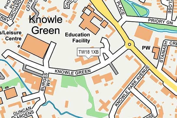Map of KNOWLE GREEN ESTATES LIMITED at local scale