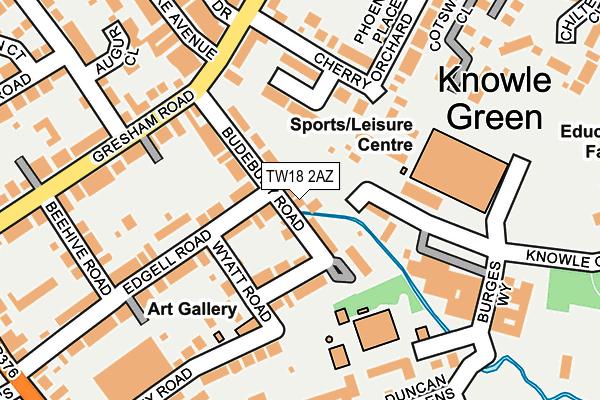 TW18 2AZ map - OS OpenMap – Local (Ordnance Survey)