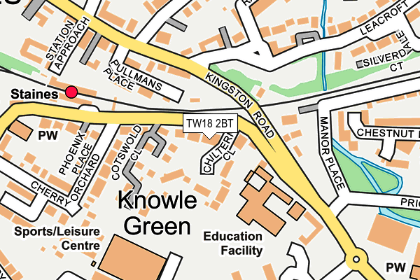 TW18 2BT map - OS OpenMap – Local (Ordnance Survey)