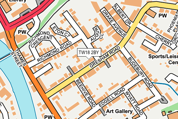 TW18 2BY map - OS OpenMap – Local (Ordnance Survey)