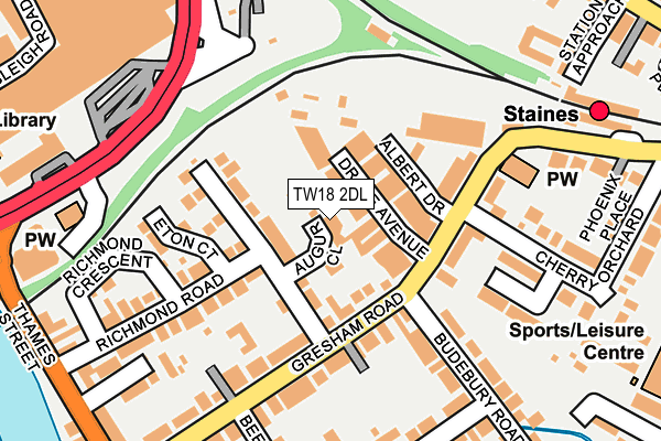 TW18 2DL map - OS OpenMap – Local (Ordnance Survey)