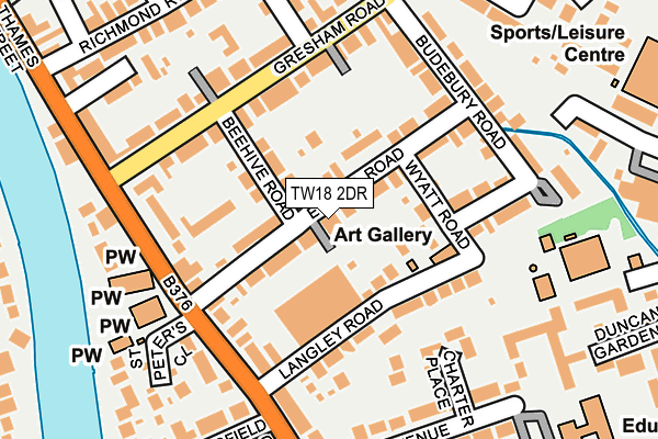 TW18 2DR map - OS OpenMap – Local (Ordnance Survey)