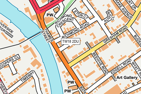 TW18 2DU map - OS OpenMap – Local (Ordnance Survey)