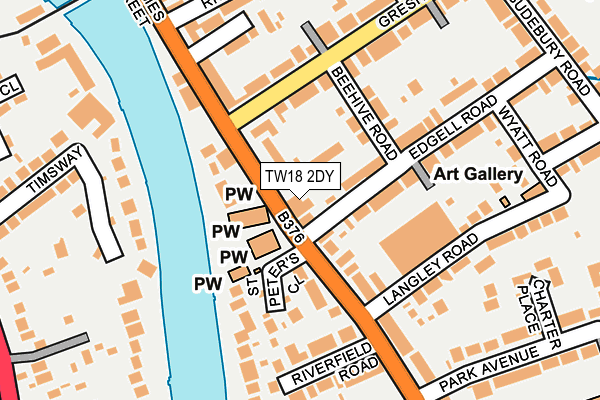 TW18 2DY map - OS OpenMap – Local (Ordnance Survey)