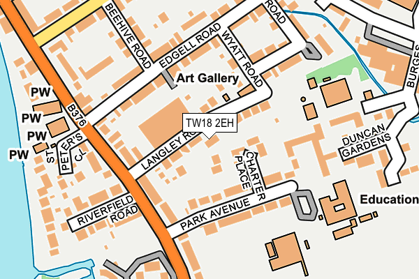 TW18 2EH map - OS OpenMap – Local (Ordnance Survey)