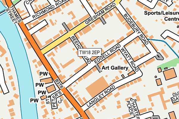 TW18 2EP map - OS OpenMap – Local (Ordnance Survey)