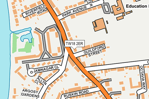 TW18 2ER map - OS OpenMap – Local (Ordnance Survey)