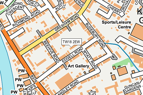 TW18 2EW map - OS OpenMap – Local (Ordnance Survey)