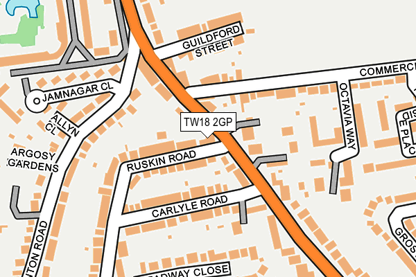 TW18 2GP map - OS OpenMap – Local (Ordnance Survey)