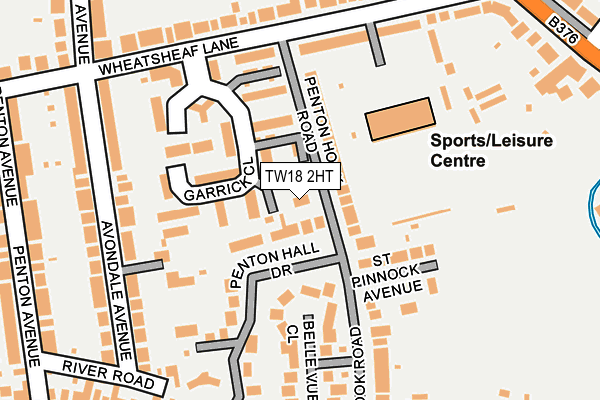 TW18 2HT map - OS OpenMap – Local (Ordnance Survey)