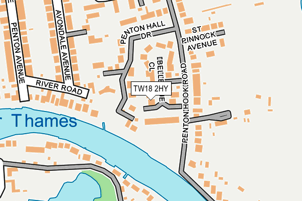 TW18 2HY map - OS OpenMap – Local (Ordnance Survey)