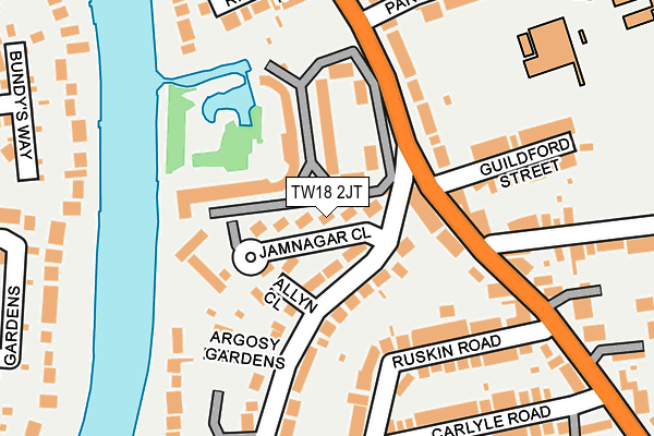 TW18 2JT map - OS OpenMap – Local (Ordnance Survey)