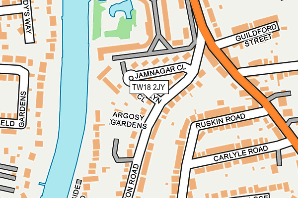 TW18 2JY map - OS OpenMap – Local (Ordnance Survey)