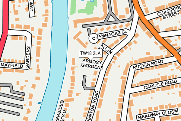 TW18 2LA map - OS OpenMap – Local (Ordnance Survey)