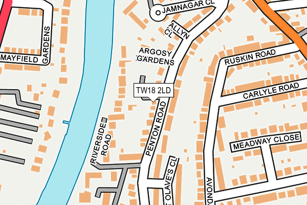 TW18 2LD map - OS OpenMap – Local (Ordnance Survey)