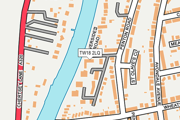 TW18 2LQ map - OS OpenMap – Local (Ordnance Survey)