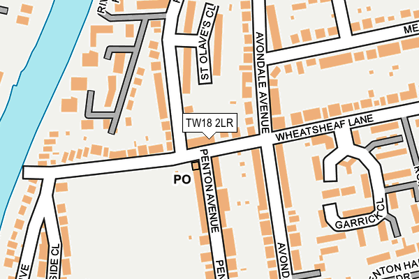 TW18 2LR map - OS OpenMap – Local (Ordnance Survey)