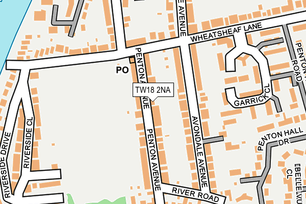 TW18 2NA map - OS OpenMap – Local (Ordnance Survey)