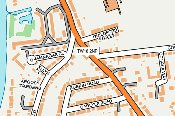 TW18 2NP map - OS OpenMap – Local (Ordnance Survey)