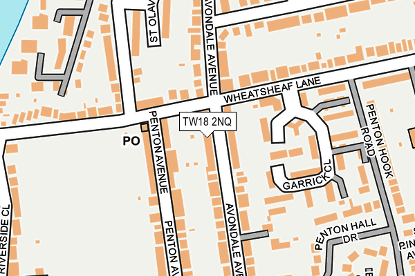 TW18 2NQ map - OS OpenMap – Local (Ordnance Survey)