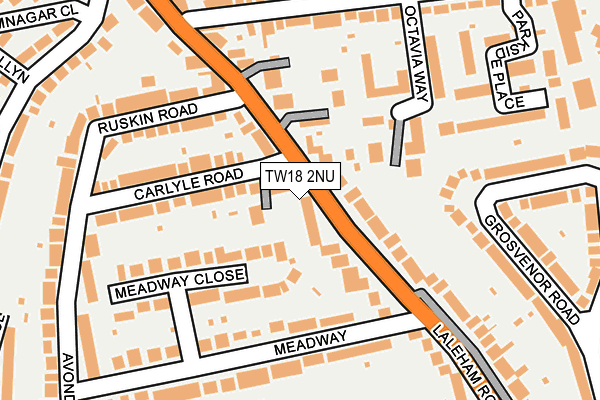 TW18 2NU map - OS OpenMap – Local (Ordnance Survey)