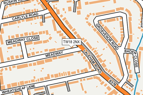TW18 2NX map - OS OpenMap – Local (Ordnance Survey)