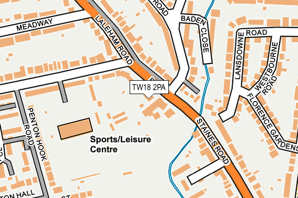 TW18 2PA map - OS OpenMap – Local (Ordnance Survey)