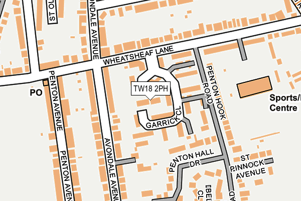 TW18 2PH map - OS OpenMap – Local (Ordnance Survey)