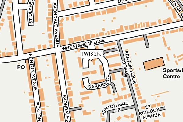 TW18 2PJ map - OS OpenMap – Local (Ordnance Survey)