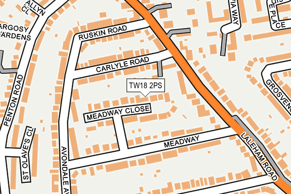 TW18 2PS map - OS OpenMap – Local (Ordnance Survey)