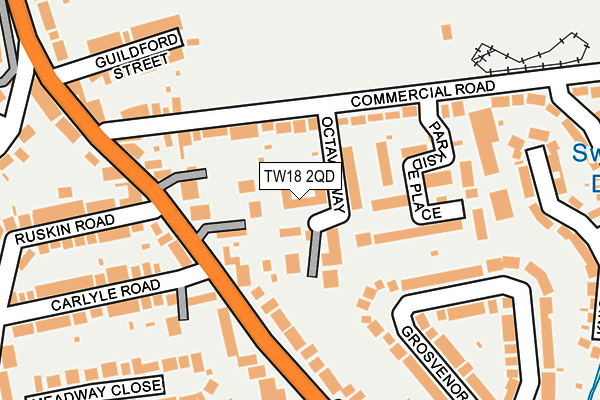TW18 2QD map - OS OpenMap – Local (Ordnance Survey)