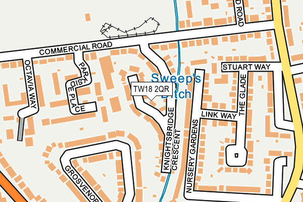 TW18 2QR map - OS OpenMap – Local (Ordnance Survey)