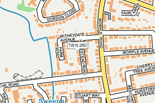TW18 2RD map - OS OpenMap – Local (Ordnance Survey)