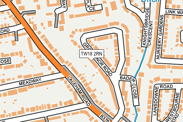 TW18 2RN map - OS OpenMap – Local (Ordnance Survey)