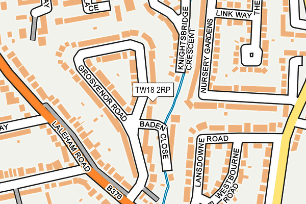 TW18 2RP map - OS OpenMap – Local (Ordnance Survey)