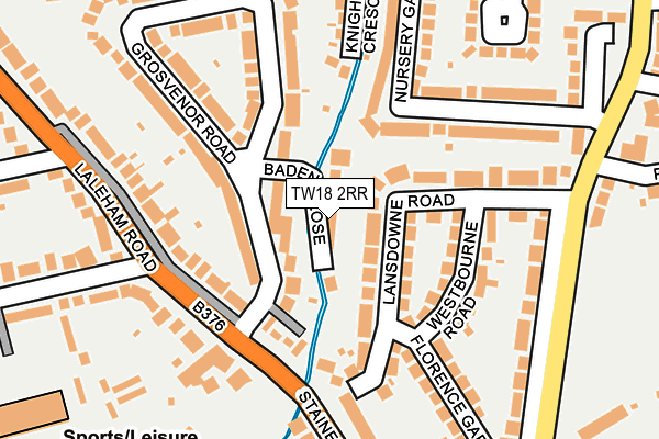 TW18 2RR map - OS OpenMap – Local (Ordnance Survey)