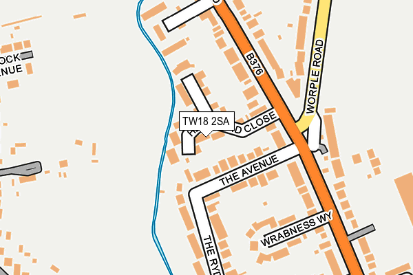 TW18 2SA map - OS OpenMap – Local (Ordnance Survey)