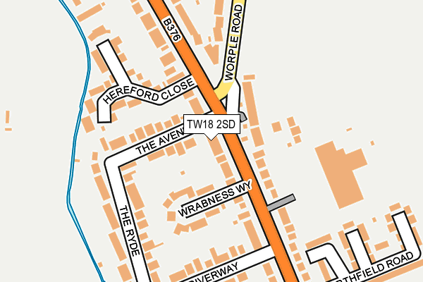 TW18 2SD map - OS OpenMap – Local (Ordnance Survey)