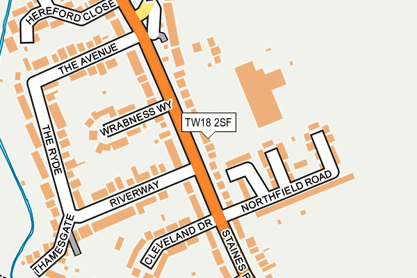 TW18 2SF map - OS OpenMap – Local (Ordnance Survey)