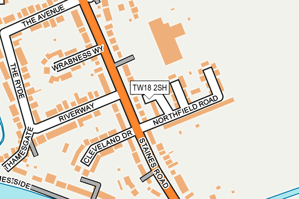 TW18 2SH map - OS OpenMap – Local (Ordnance Survey)
