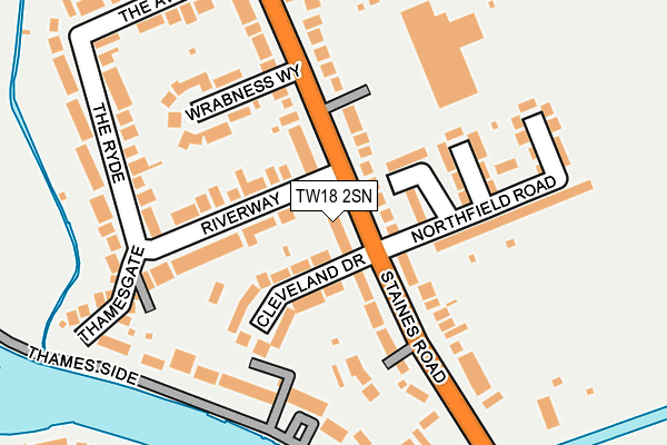 TW18 2SN map - OS OpenMap – Local (Ordnance Survey)