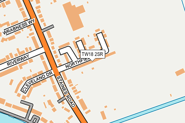 TW18 2SR map - OS OpenMap – Local (Ordnance Survey)