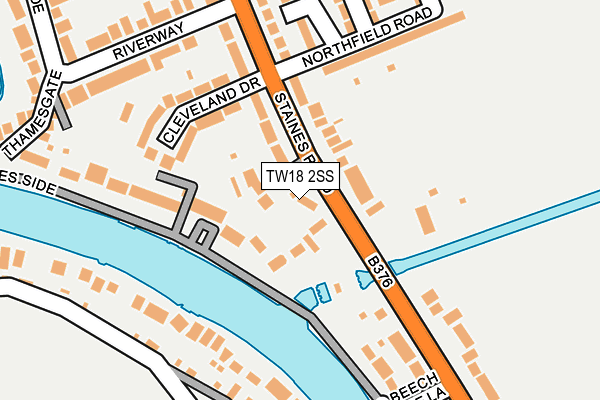 TW18 2SS map - OS OpenMap – Local (Ordnance Survey)