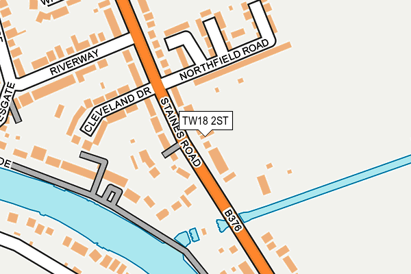 TW18 2ST map - OS OpenMap – Local (Ordnance Survey)
