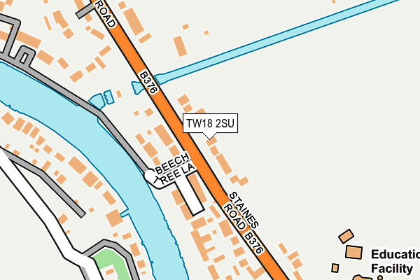TW18 2SU map - OS OpenMap – Local (Ordnance Survey)