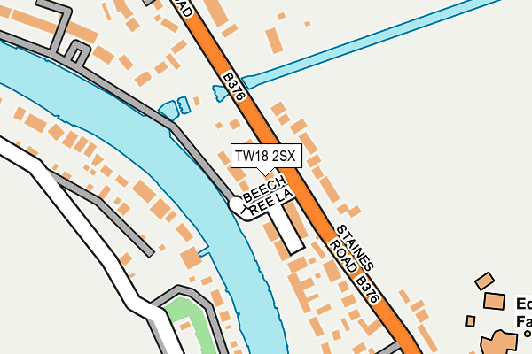 TW18 2SX map - OS OpenMap – Local (Ordnance Survey)
